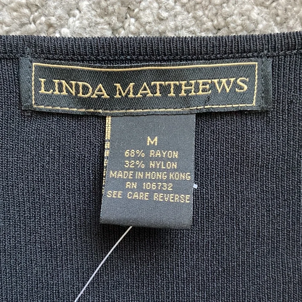 Linda Matthews Beaded Ribbed Top - Picture 9 of 9